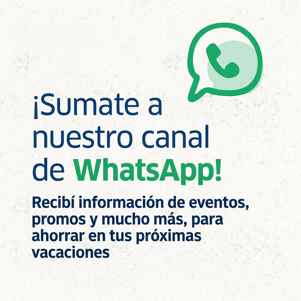 Segui nuestro canal en WhatsApp - Promoción especial en Villa Gesell, Costa Argentina